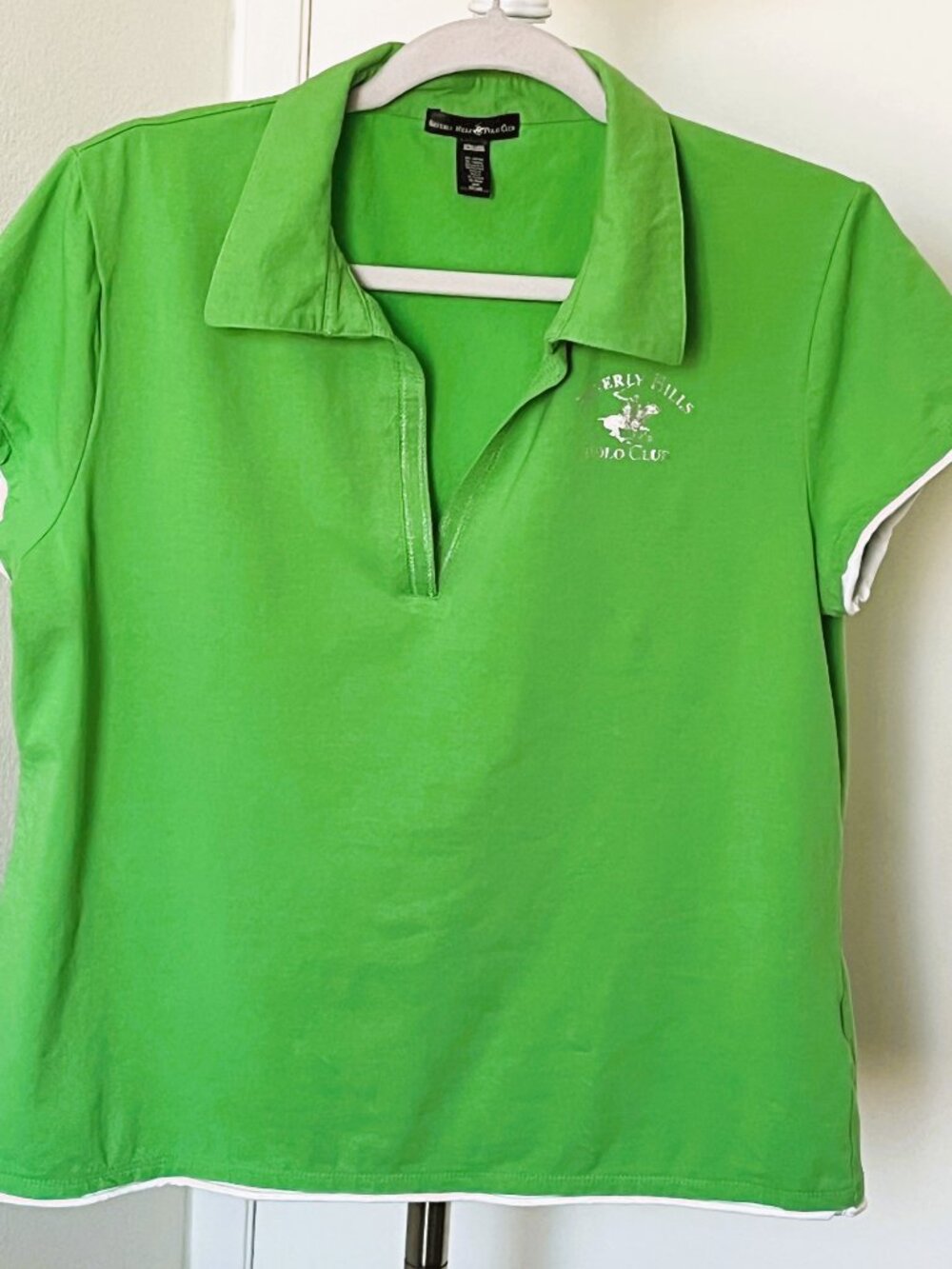 Beverly Hills Polo Club Women's Shirt Light Green Size XL